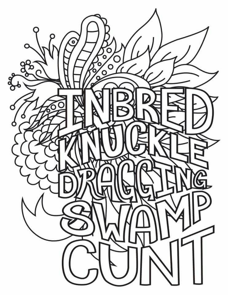 best free printable coloring pages for adults only swear words pdf