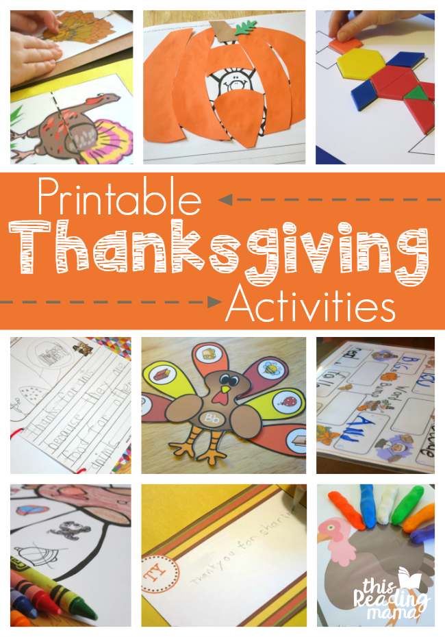 Printable Thanksgiving Activities For Kids