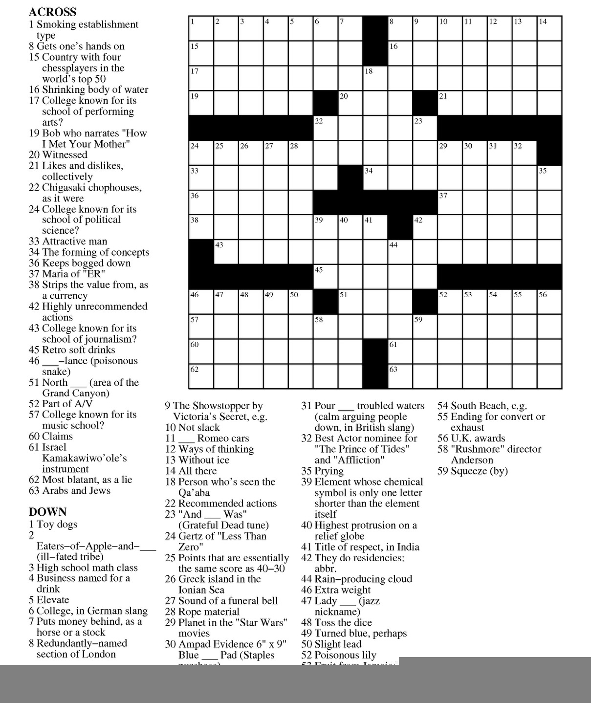 Printable Toronto Star Crossword Puzzle Today Printable JD