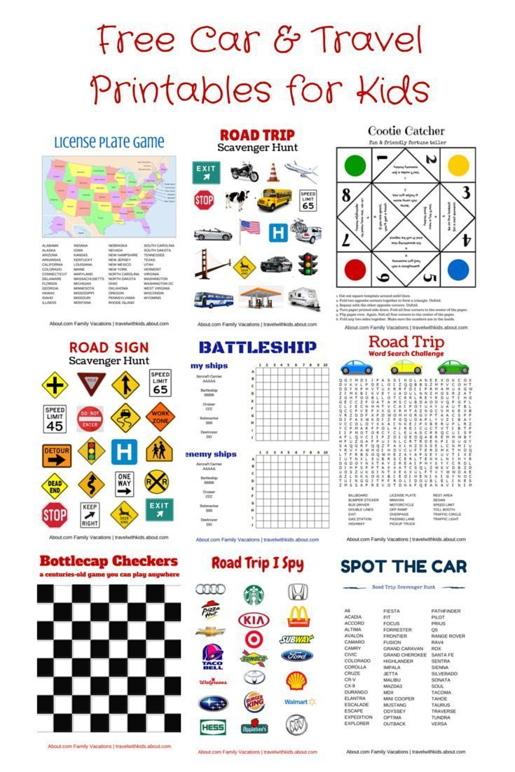 Printable Travel Games For Kids Tedy Printable Activities