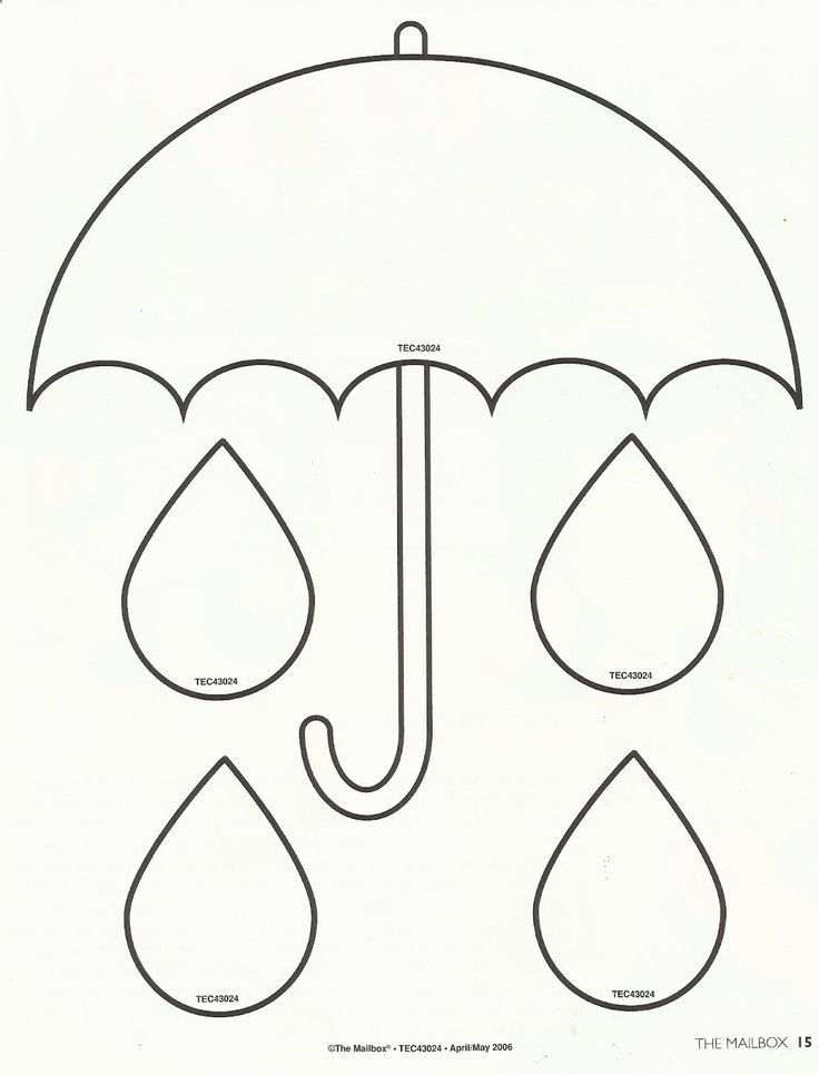 free printable umbrella craft template
