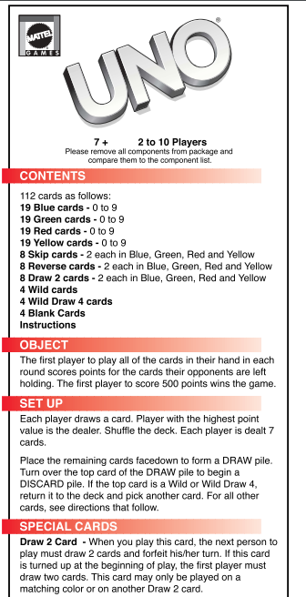 Printable Uno Rules Read iesanfelipe edu pe