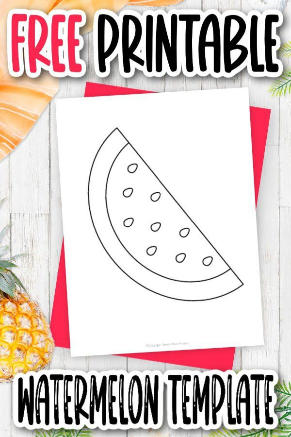 Printable Watermelon Craft