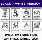 Printable Werewolf Game Cards In English By Profe Pinguino TPT