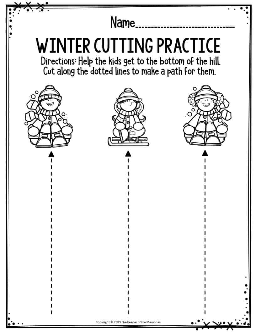 free printable winter activities for toddlers