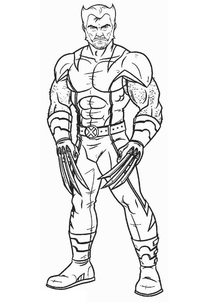 Printable Wolverine Coloring Pages