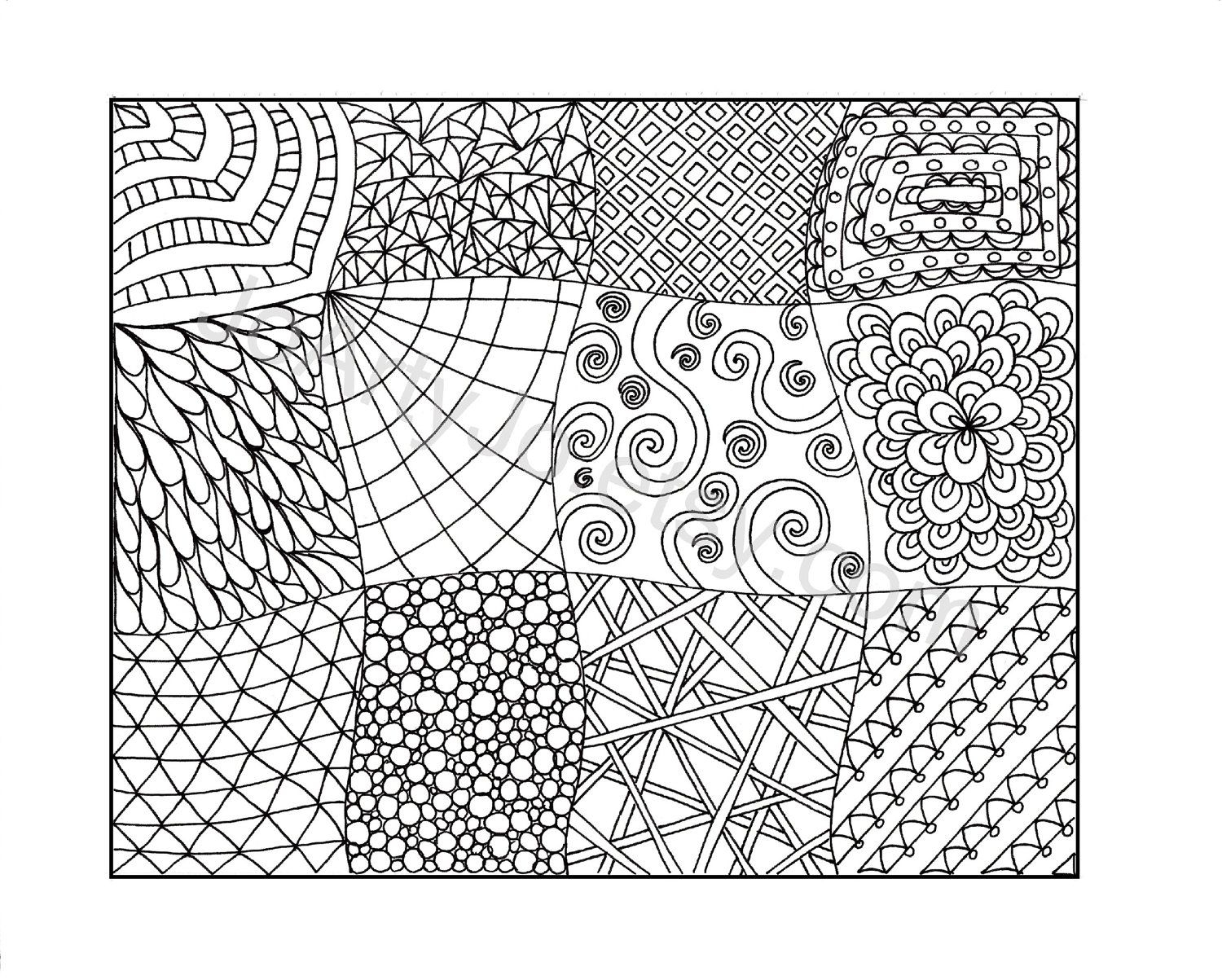 free printable zentangle coloring pages for adults pdf