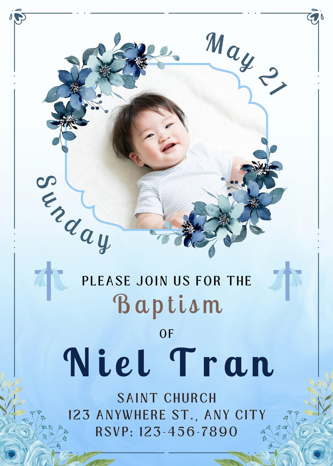 invitation template christening