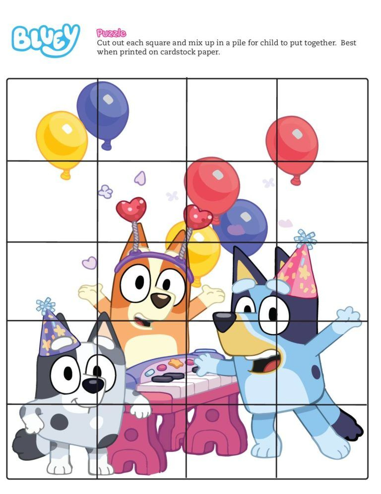 Puzzle 1 Bluey 2nd Birthday Party Themes Birthday Board Birthday 