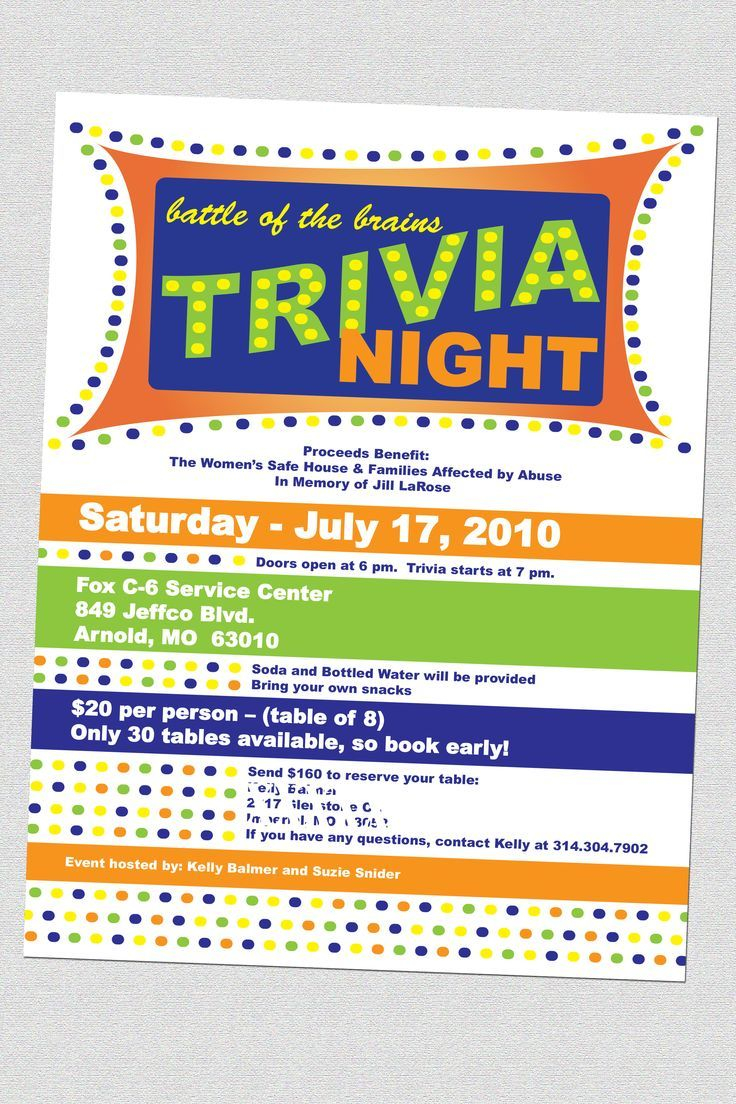 Quiz Invitation Template