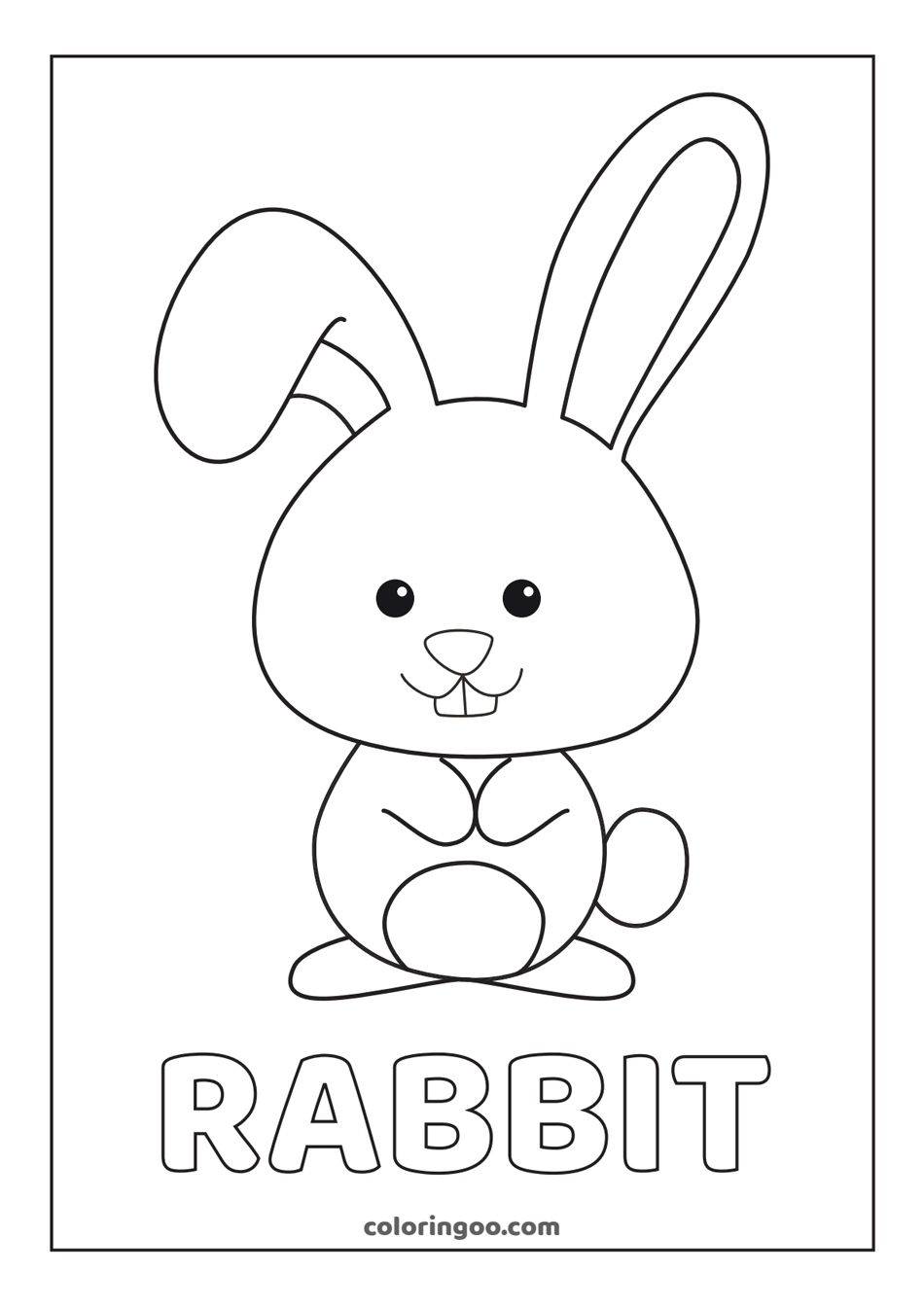 printable coloring pages rabbit