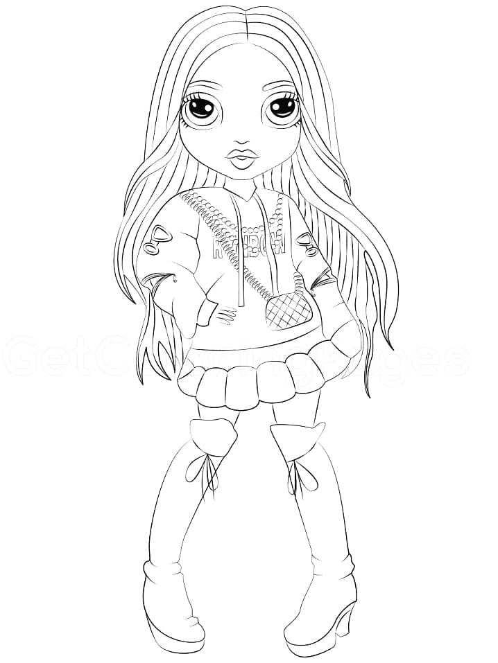 printable coloring pages rainbow high