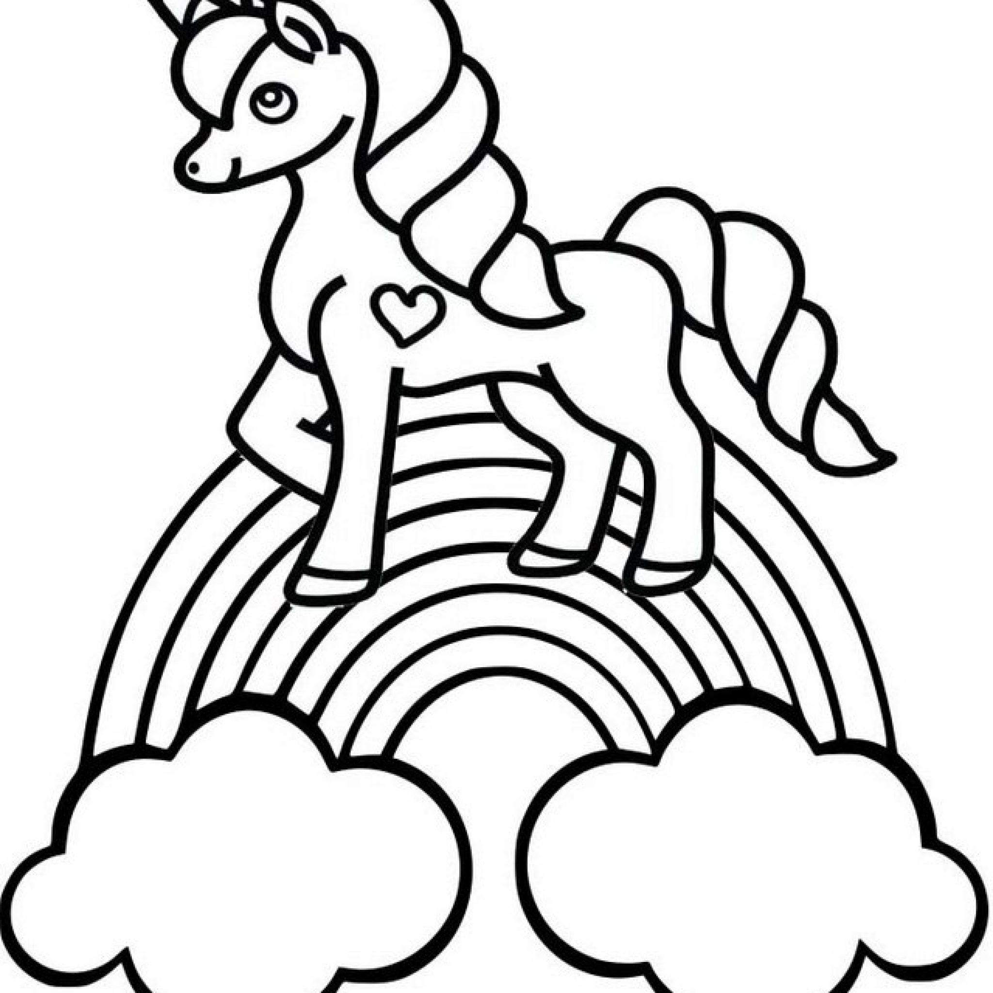 printable coloring pages unicorn rainbow
