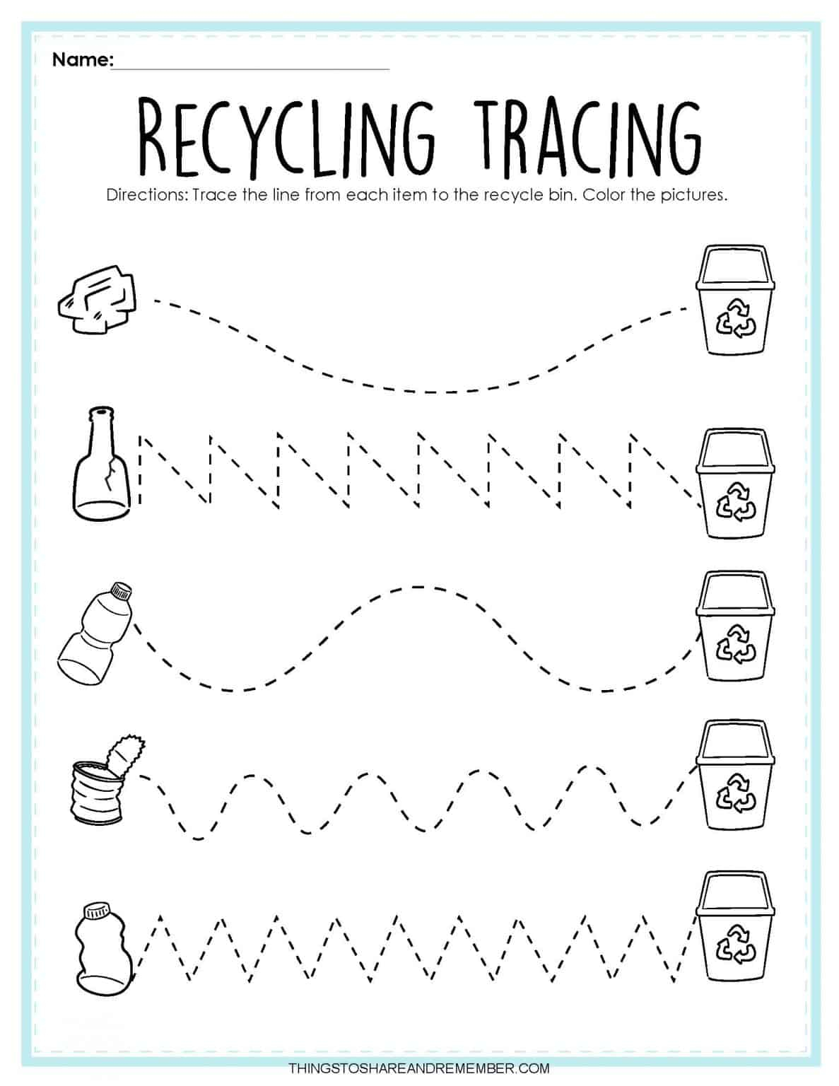 Recycling Activities Printables Share Remember Celebrating Child 