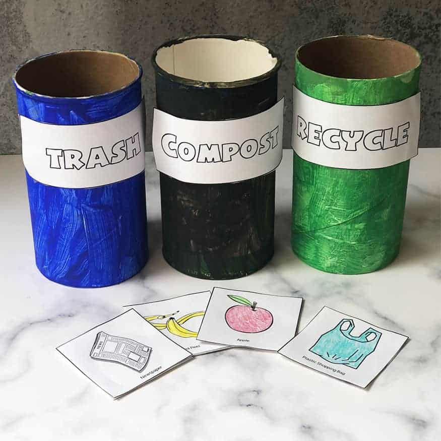 Recycling Activity For Preschoolers with Recycled Items And Free 