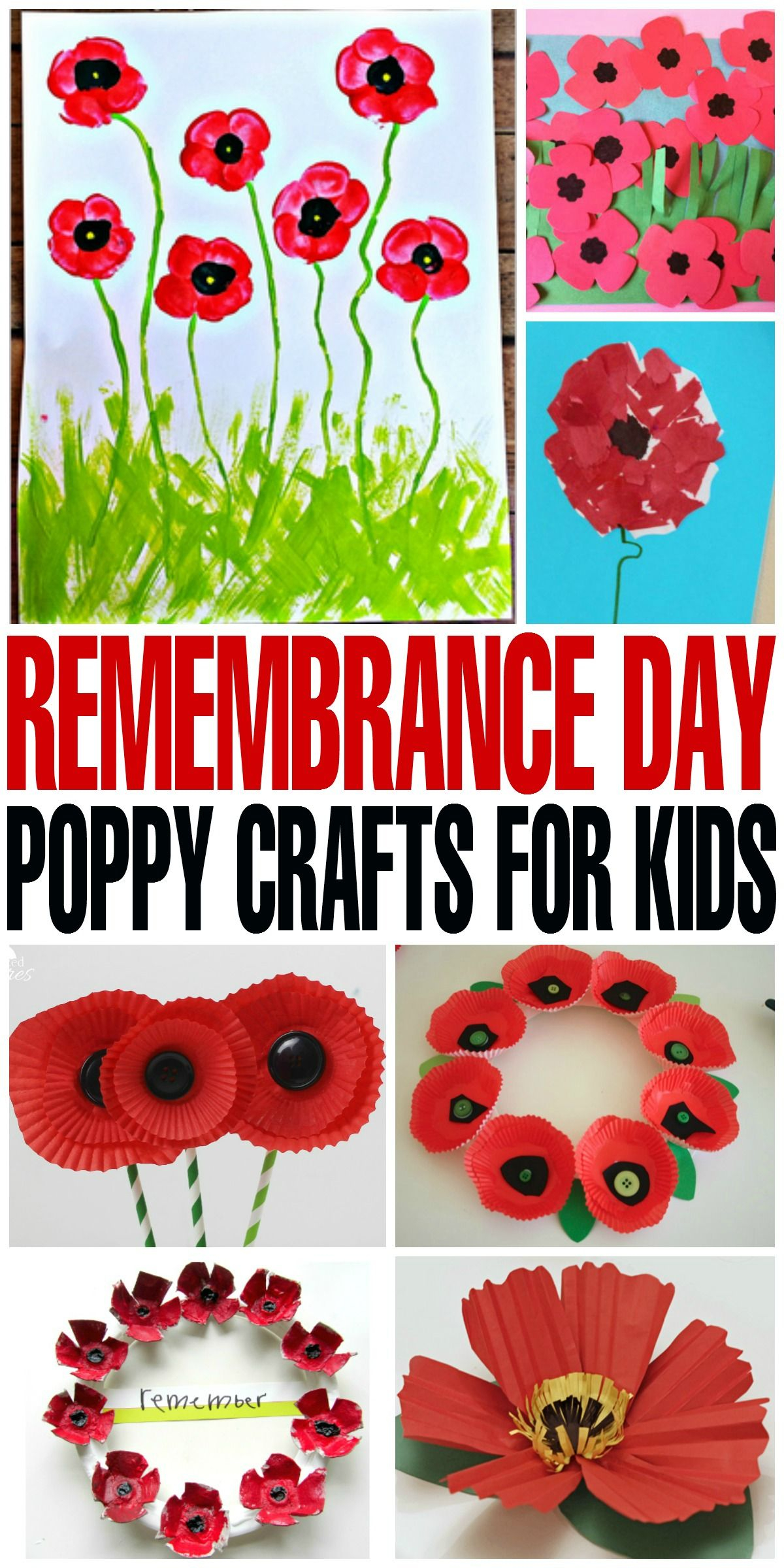 Remembrance Day Poppy Crafts For Kids Frugal Mom Eh Poppy Craft 