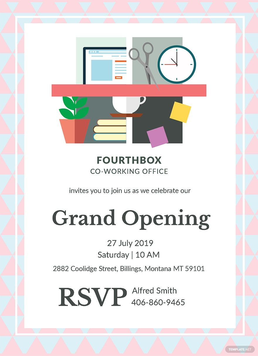 Restaurant Grand Opening Invitation Template In Pages Publisher Word 