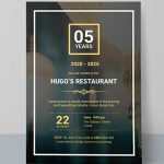 Restaurant Opening Invitation Template Illustrator Word Apple Pages