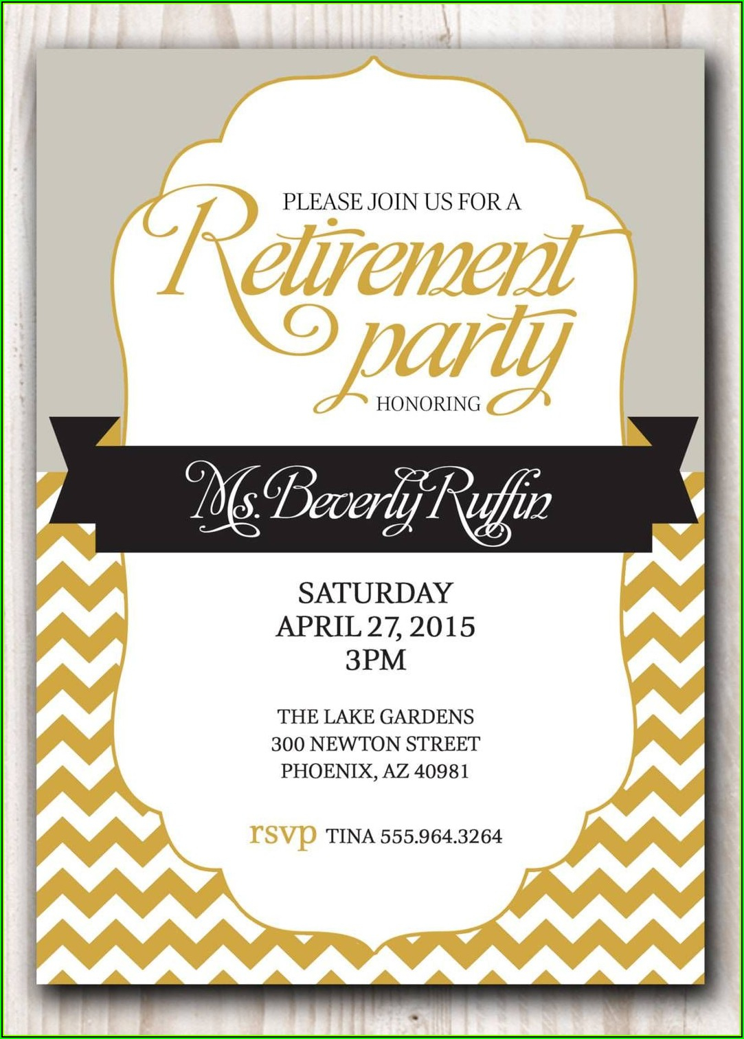 Retirement Party Invitation Template Free Download Template 1 