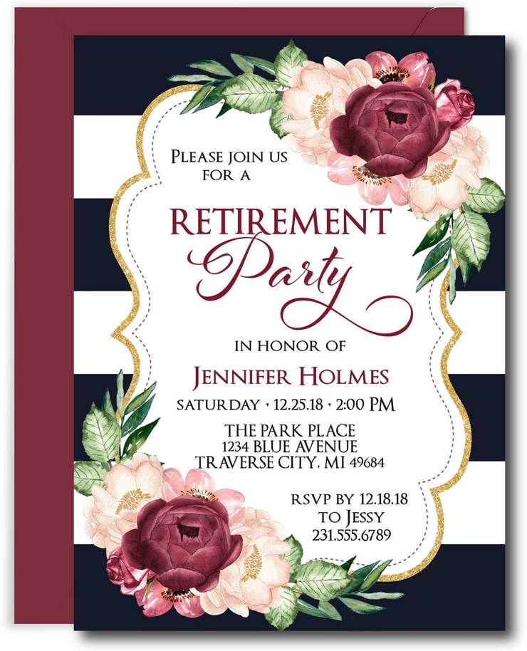 invitation template retirement