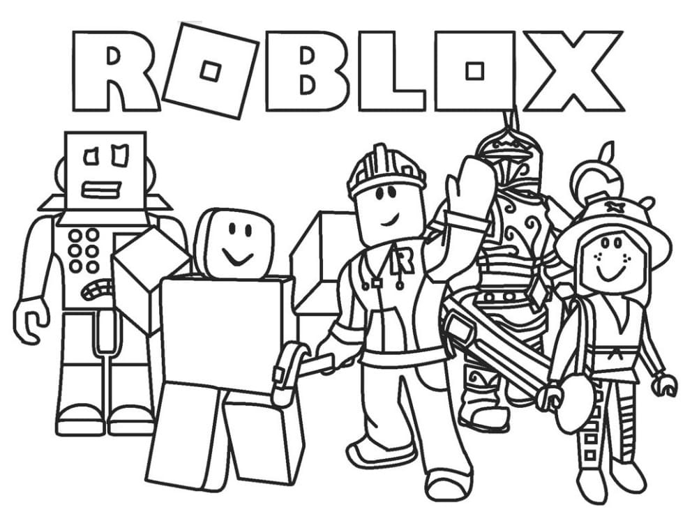 Roblox Characters Coloring Page Free Printable Coloring Pages For Kids