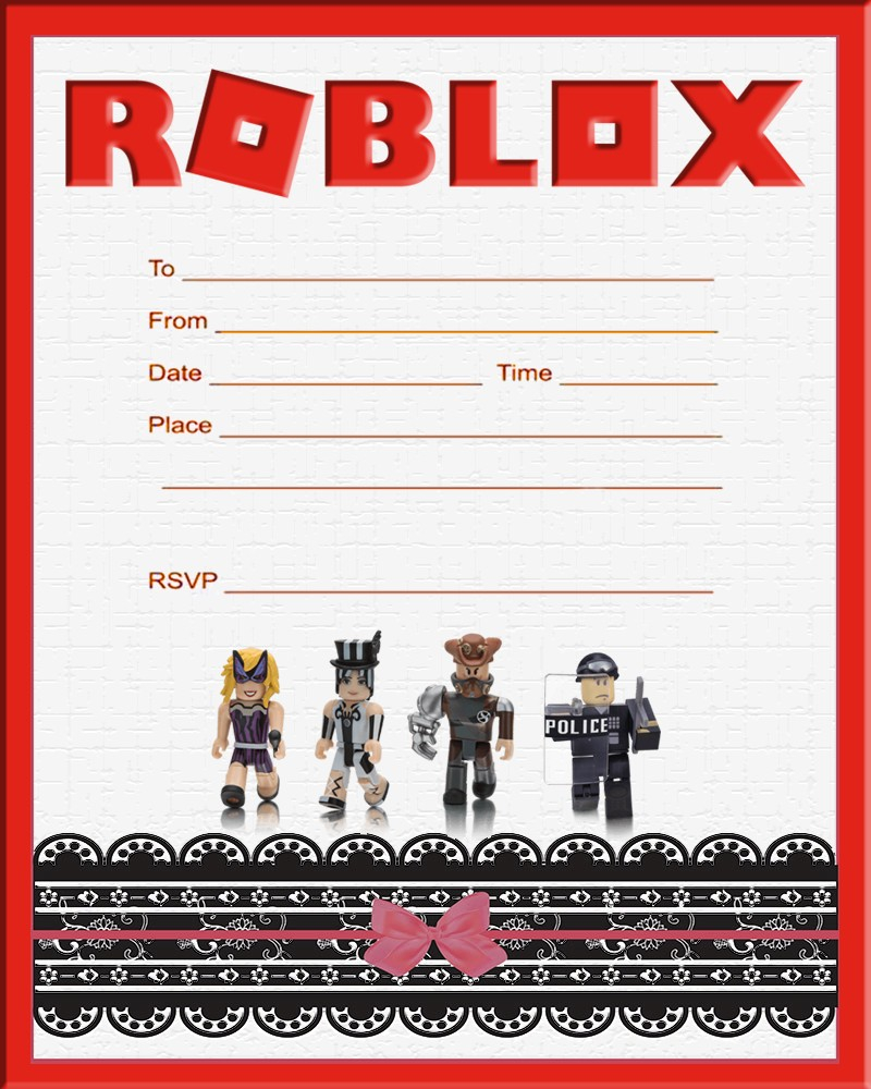 Roblox Invitation Template Template