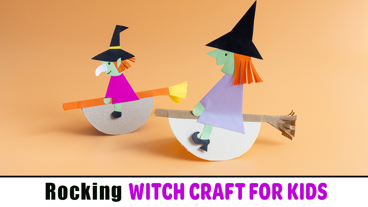 Rocking Paper Witch Craft For Kids Happy Toddler Playtime
