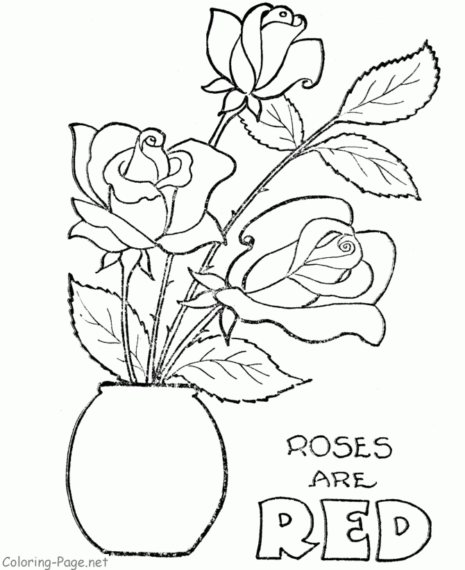 Rose Coloring Pages Printable Coloring Home