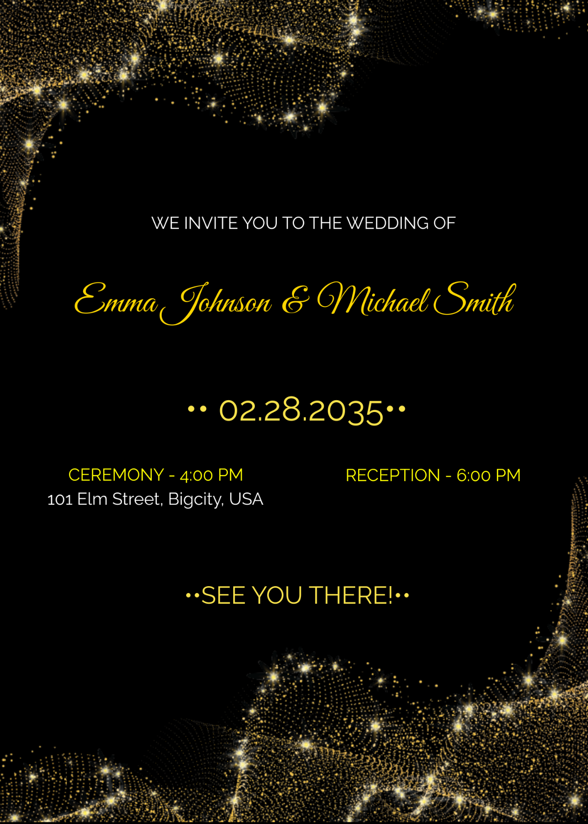 Rose Gold Glitter Wedding Invitation Zazzle Gold And Black Glam Rose Gold Glitter Wedding Invitation Zazzle Gold And Black Glam