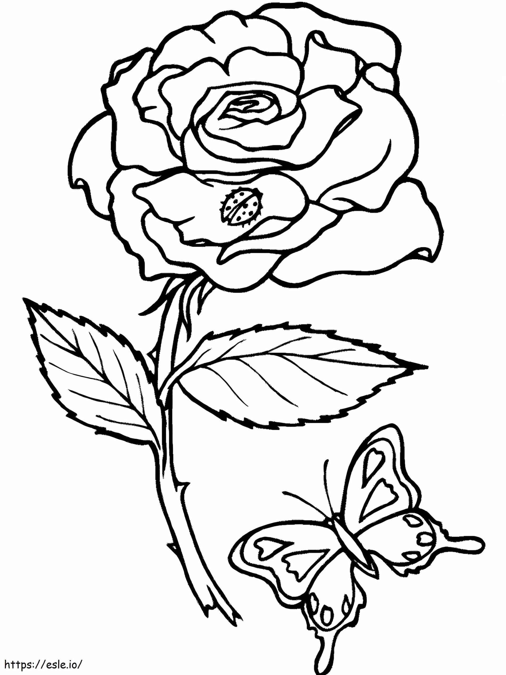 Rose Printable Roses Coloring Page