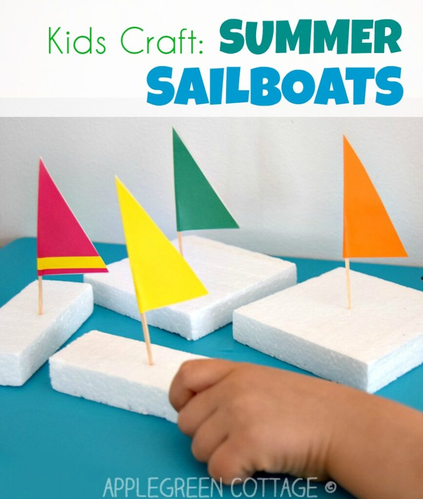 Sailboat Craft Easy Kids Activities AppleGreen Cottage