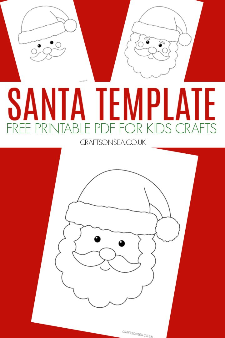 Santa Craft Template FREE Printable PDF Crafts On Sea Santa 