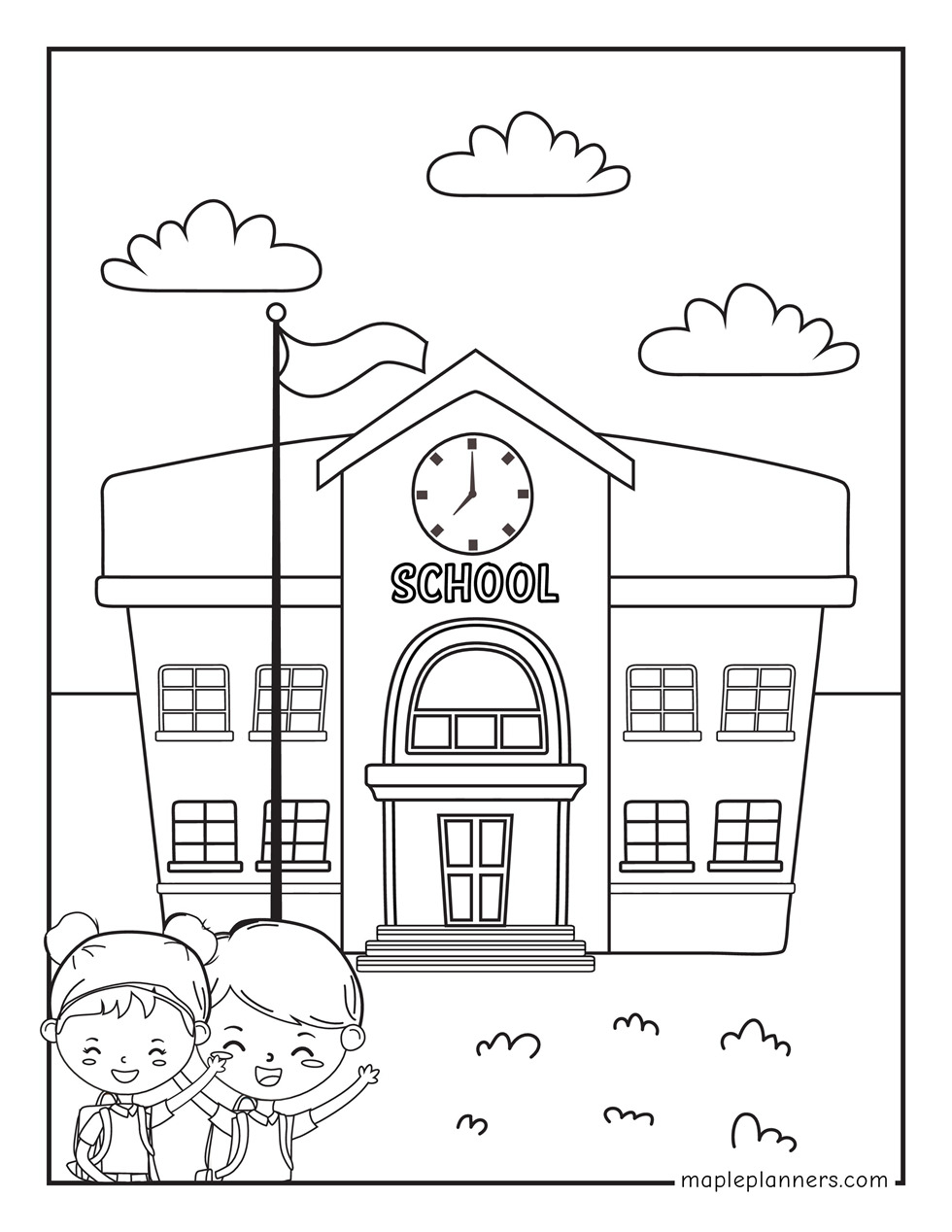 printable coloring pages for back to school