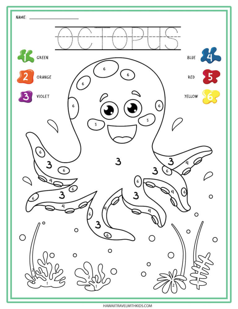 Sea Animal Worksheets And Coloring Pages Hawaii Travel With Kids
