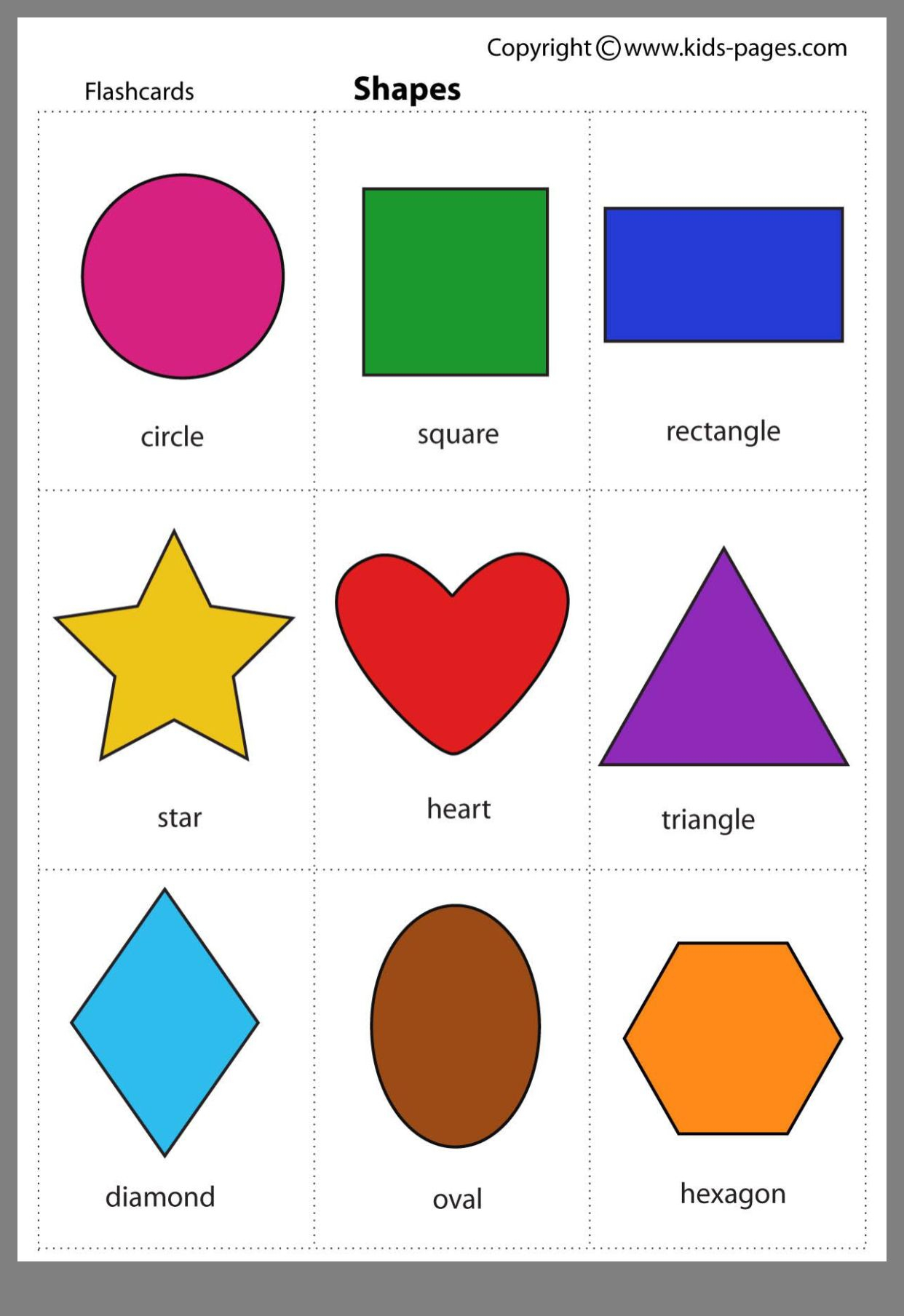 Shapes For Toddlers Printable ShapesWorksheets