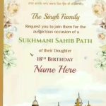 Shri Sukhmani Sahib Path Invitation Video VG 2110 V Invitation