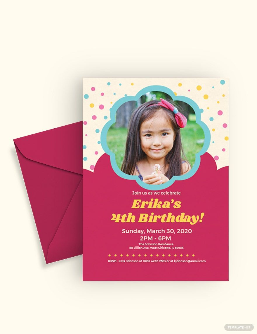 Simple Birthday Invitation Template In Publisher Illustrator Word 