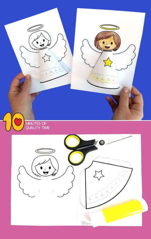 Simple Printable Angel Craft
