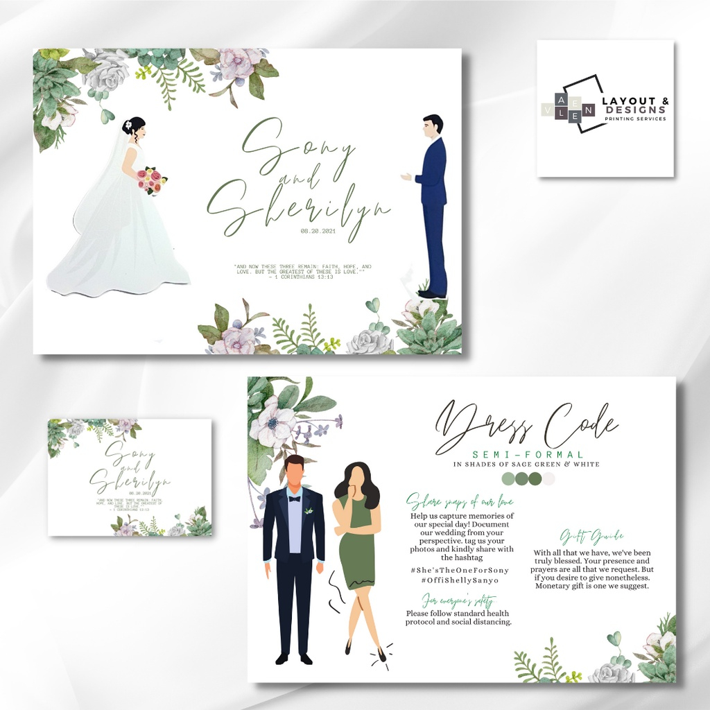 Sliding Wedding Invitation Template