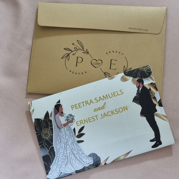 Sliding Wedding Invitation Template Etsy