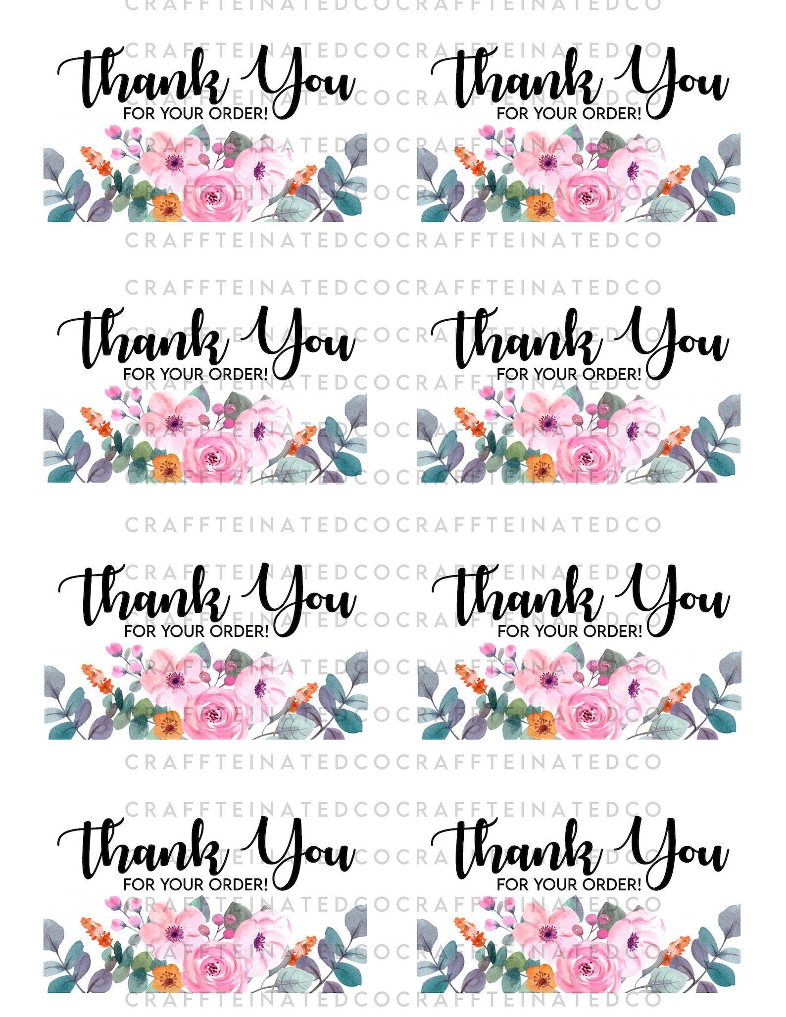 Small Thank You Cards Printable