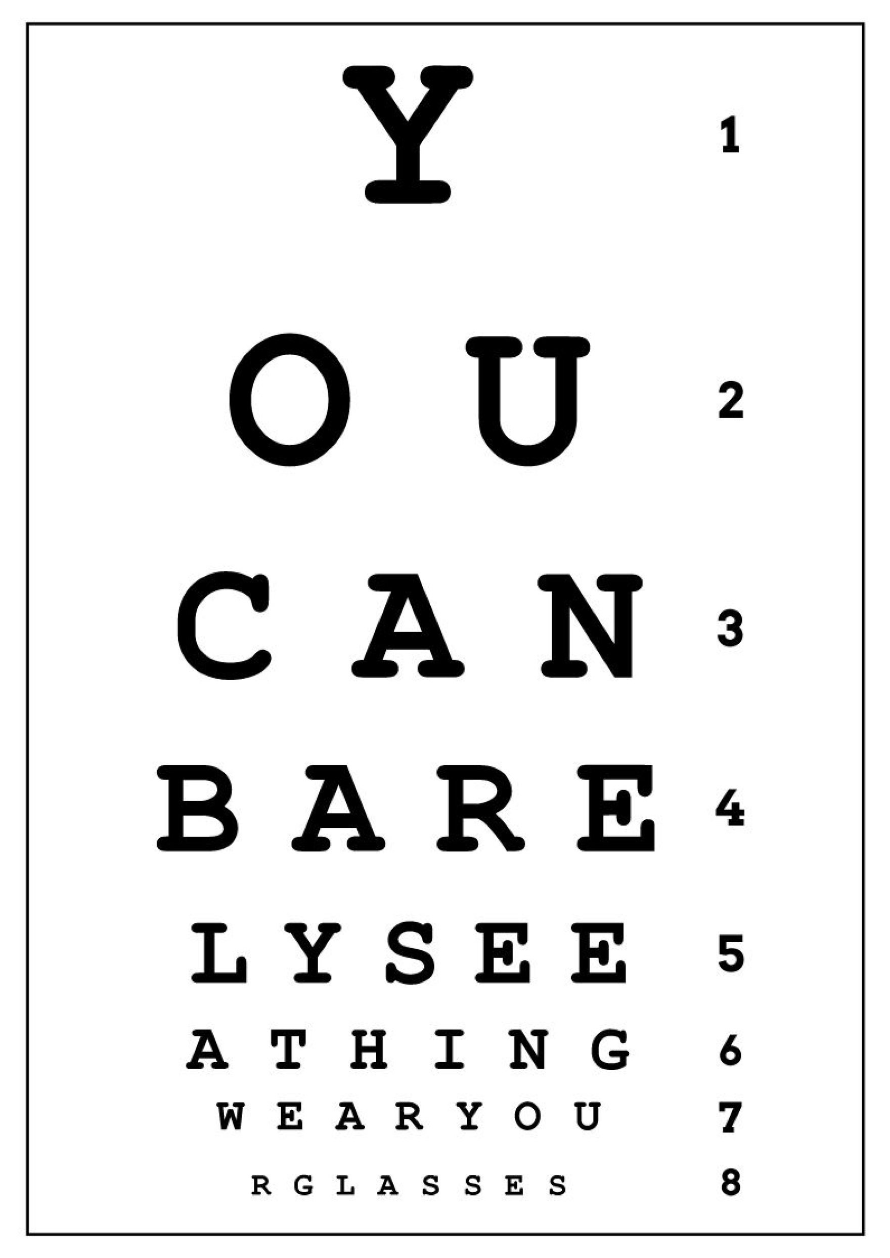Snellen Eye Test Chart Printable Infoupdate