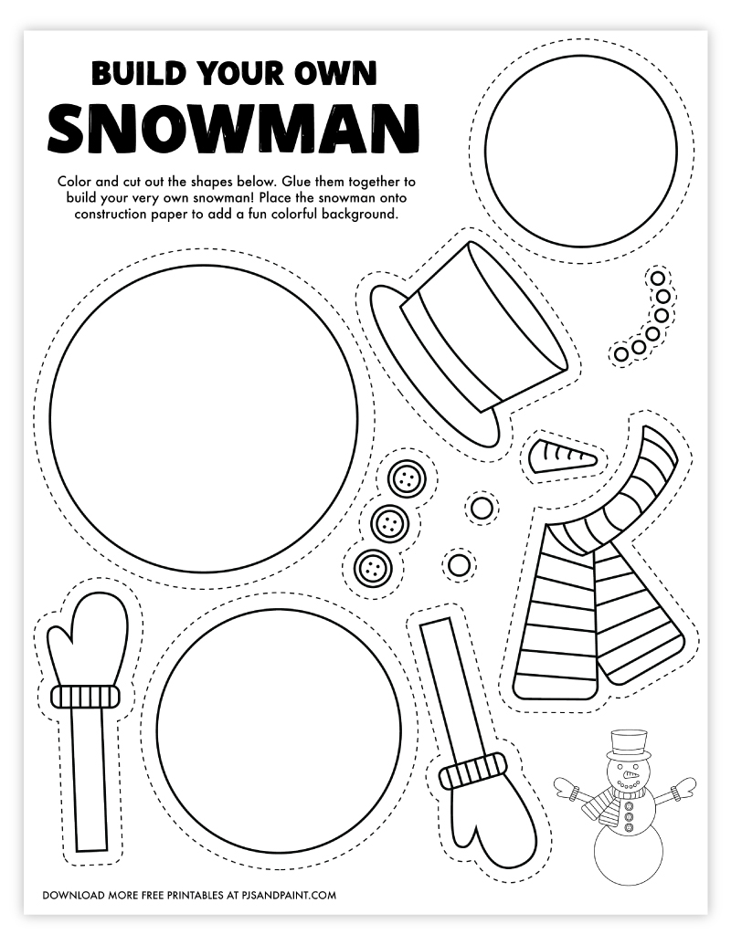printable snowman craft