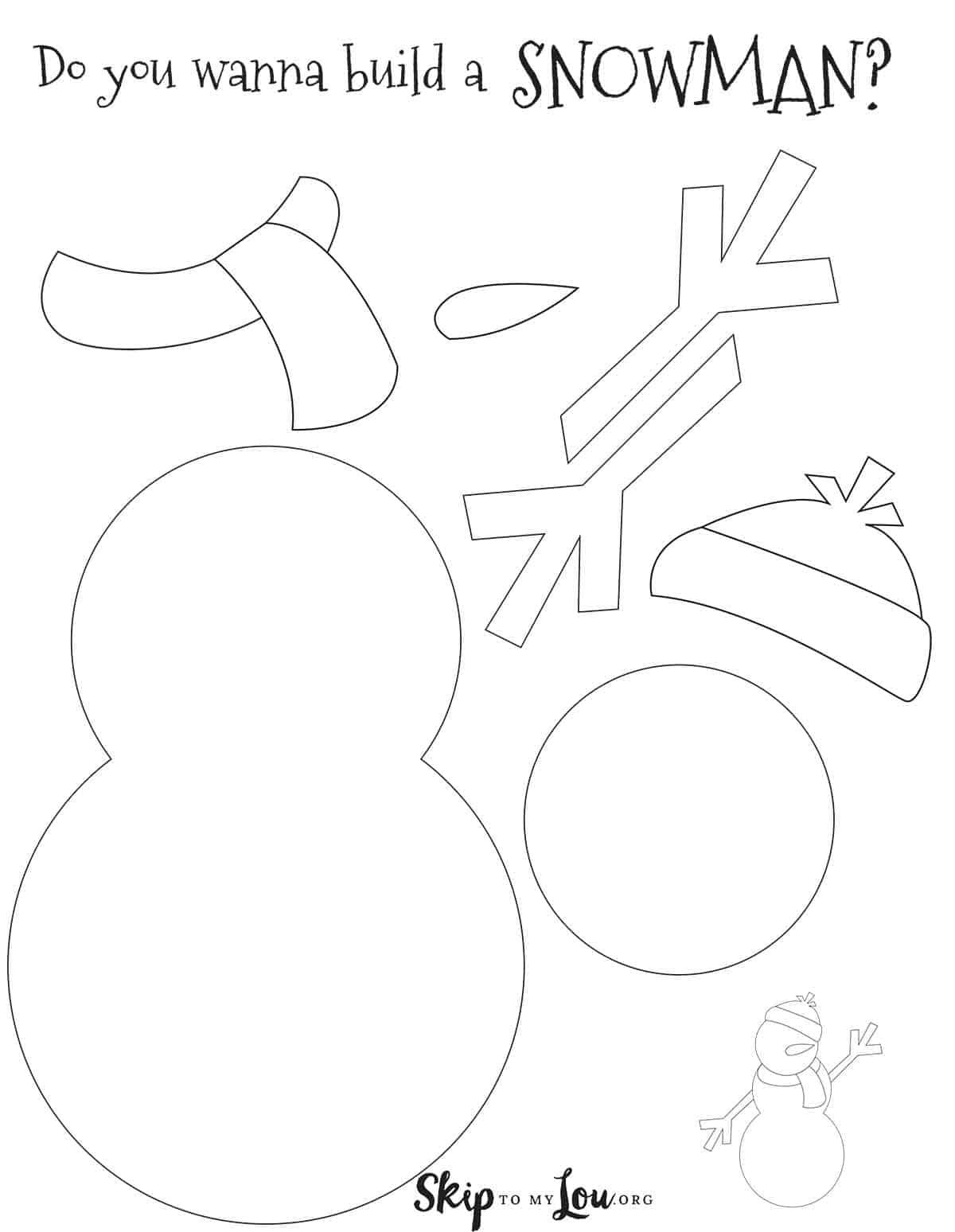 Snowman Printable Craft