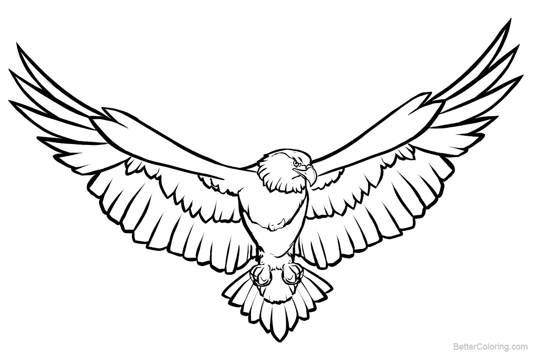Soaring Eagle Coloring Pages Line Art Free Printable Coloring Pages