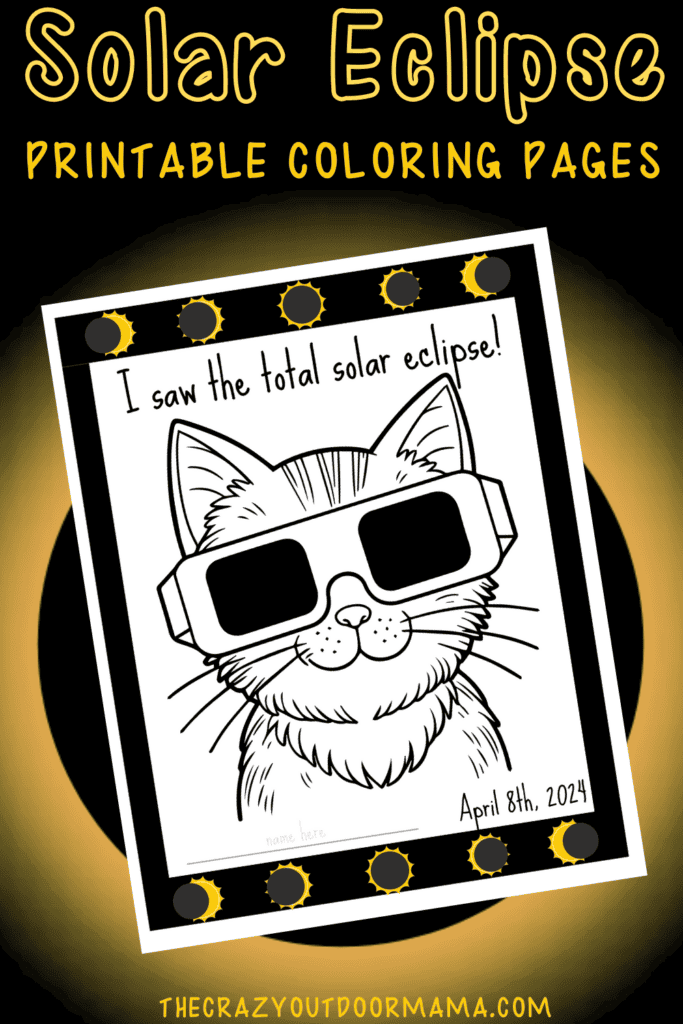 Solar Eclipse 2024 Kids Printable Activity Pack The Crazy Outdoor Mama