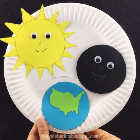 Solar Eclipse Craft Paper Plate Crafts For Kids Lion Craft Fox Crafts