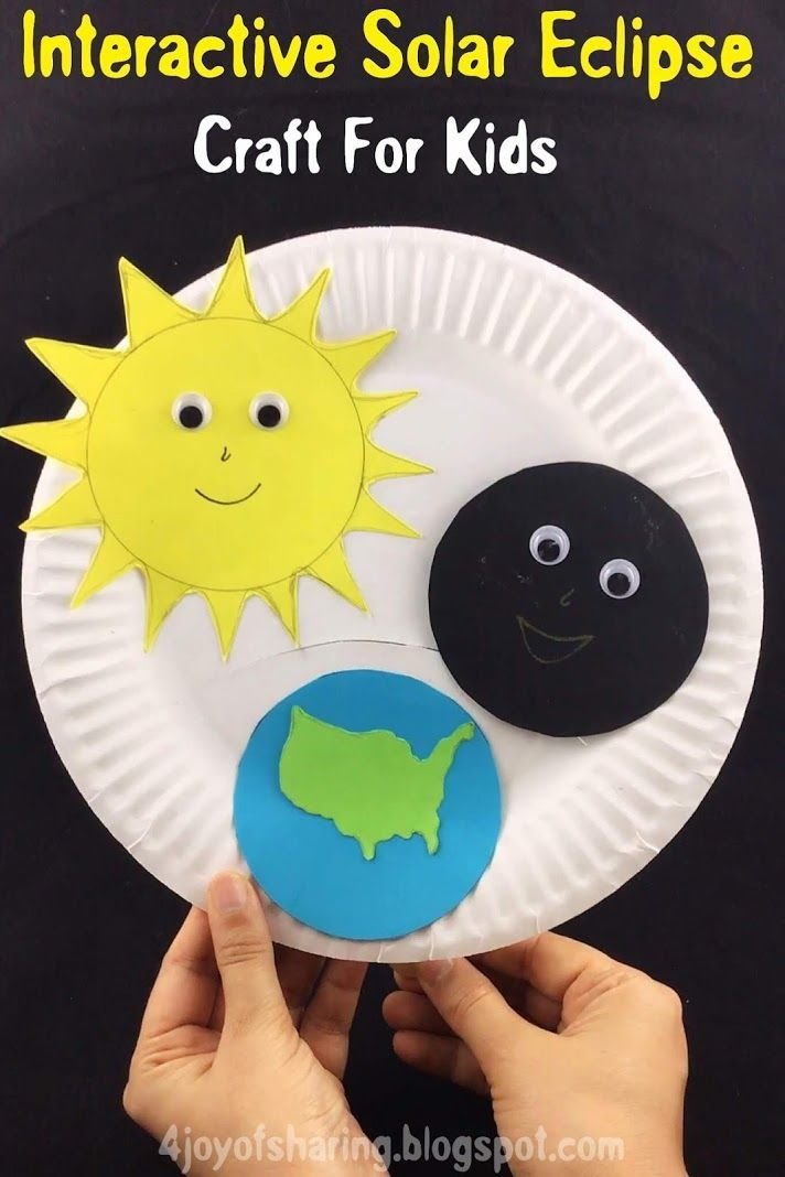 Solar Eclipse Craft Science Crafts Preschool Crafts Science 