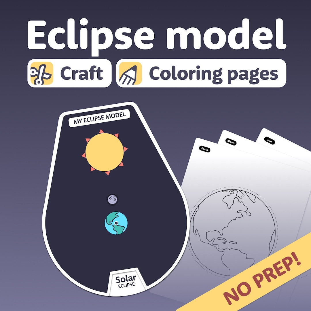 Solar Eclipse Lunar Eclipse Craft 2nd 3rd 4th 5th 6th Grade 