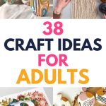 Some Crafts That Are On Display With The Words 28 Craft Ideas For Adults